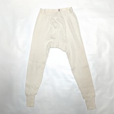 Vintage Hanes Mens M 34-36 Waffle Knit Thermal Pants Base Layer Red Tag