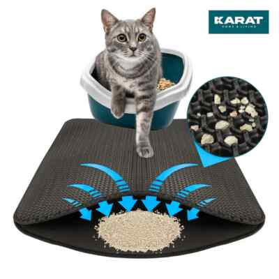 Katzenstreumatte Charly Doppelschichtiges Waben-Design Abwaschbar Rutschfest