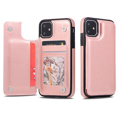 Schutzhülle iPhone16 15 14 13 12 11 Pro Handy Hülle Tasche Kartenfach Magnetisch