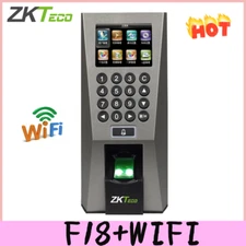 ZKTeco F18 TCP/IP+WIFI Biometric Fingerprint Time Attendance Door Access Control