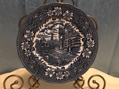 Royal Tudor Ware Coaching Taverns 1828  England 8  salad Plate Post Office