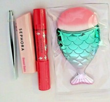  SET OF 4 SEPHORA LIP PENCIL , SEPHORA SWEET BALM, B&B WORKS BRUSH & TWEEZERS !!