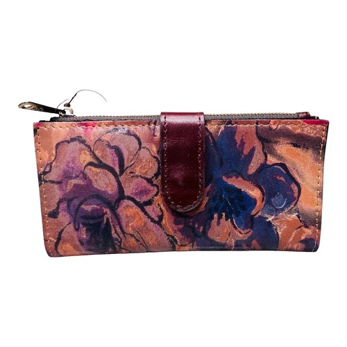 Patricia Nash Tooled LeatherTan/Gold Tobacco Fields Purse & Matching  Wallet