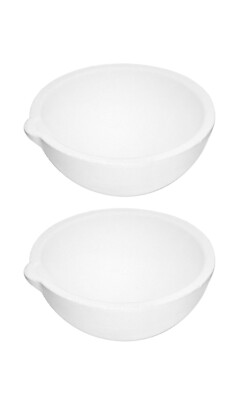 500 Gram Ceramic Alumina Crucible Melting Gold Silver Copper Jewelers Dish Qty:2