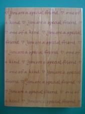 Special Friend WordPrint Background HERO ARTS Rubber Stamp