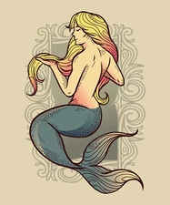 Beautiful Sexy Mermaid Sticker Decal