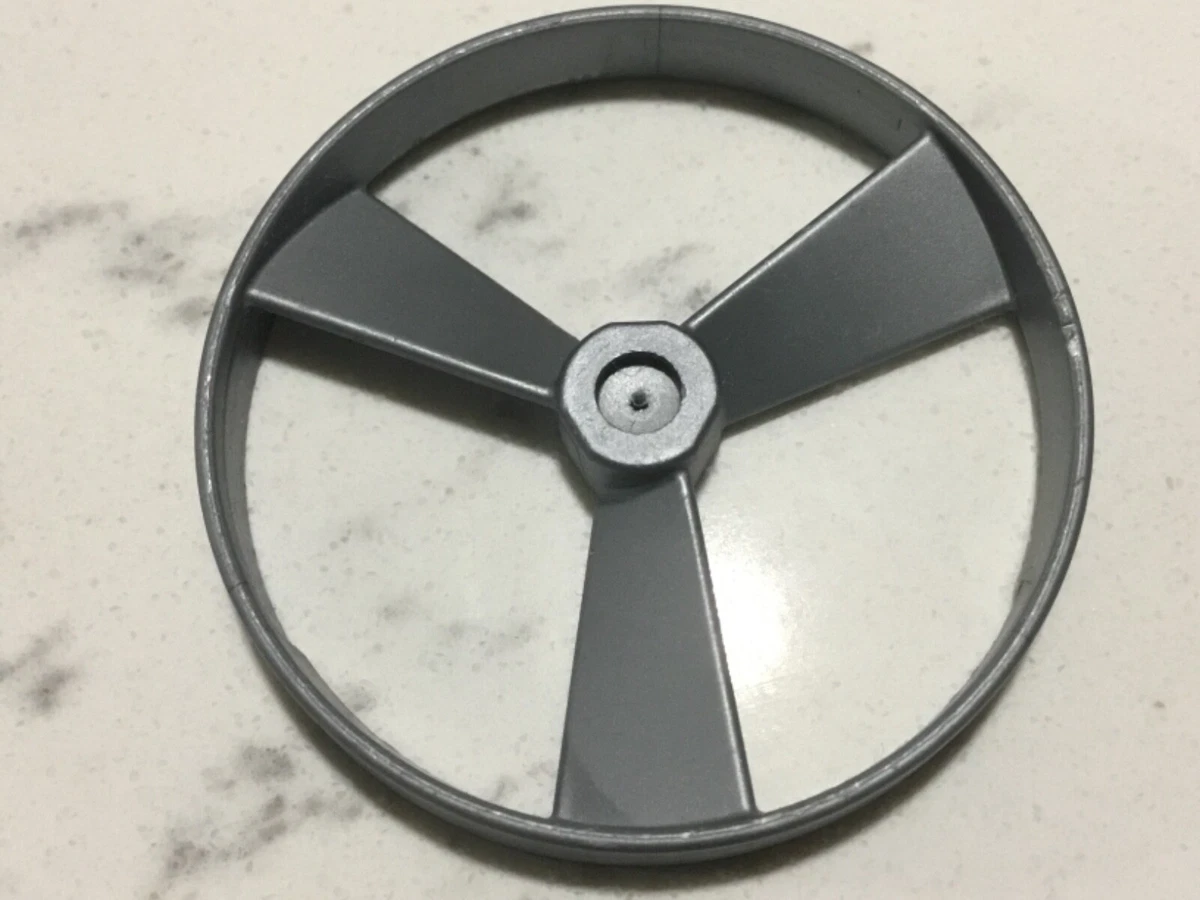 LEGO Bionicle Rhotuka Spinner Flat Silver With Code On Side 50899b