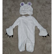 Polar Bear Cub Costume Halloween Infant 6-12 Months Outfit Headpiece Purple Ears