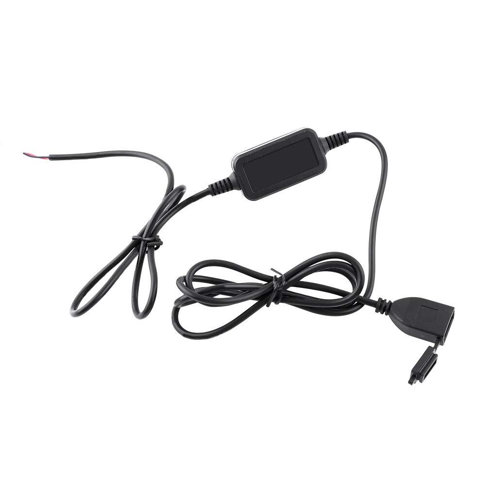 Buachois Caricatore Usb per Moto, Cavo di Ricarica Usb da 12V 24V a 5V, (i2C)