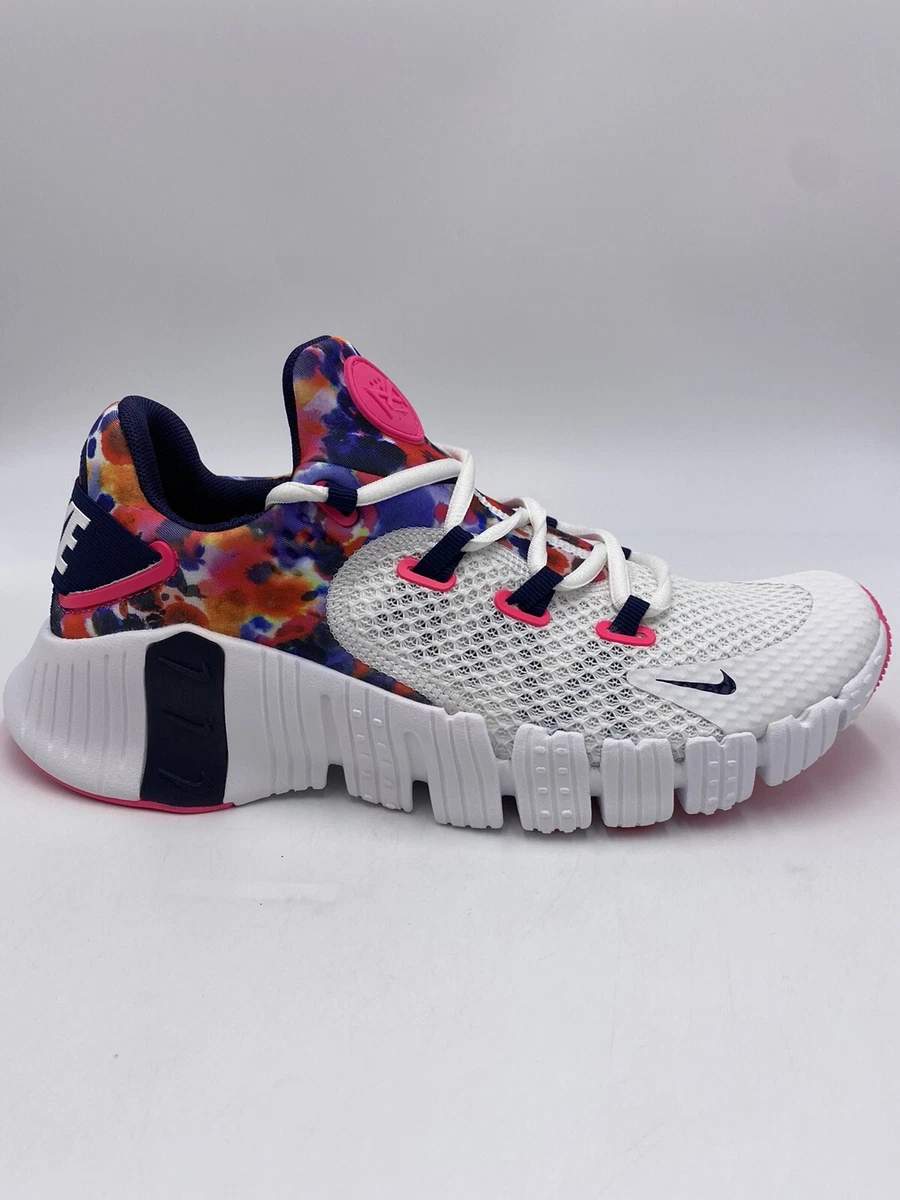 Nike Free Metcon 4 Women s Size 8 Summit White Blackened Blue