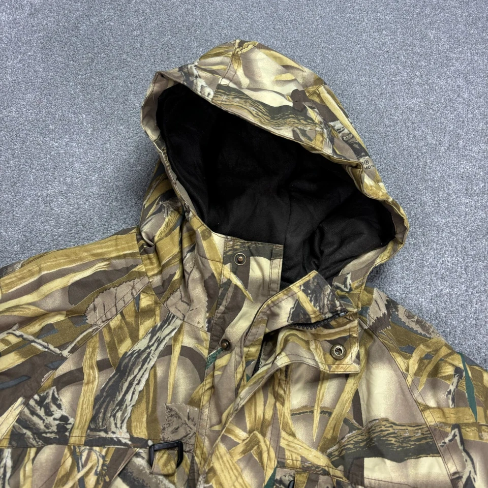 Chaqueta Realtree Mujer Mediana Marrón Ropa de Trabajo Caza Camuflaje Capucha Aislada Dama Foto 3 de 4