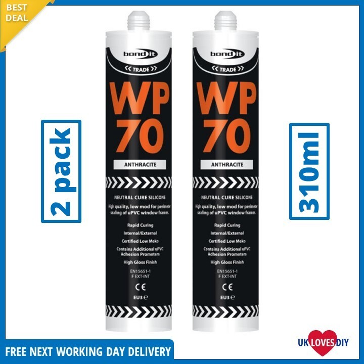 Bond It WP70 Silicone Sealant Wood PVC Frames Seal Low Modulus Anthracite Grey - Image 4