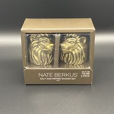 Details about   Nate Berkus Lion Salt and Pepper Shaker Set Gold Tone