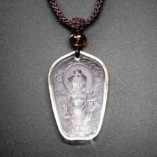 Buddhist Glass Pendant Necklace Pendant Buddha Decoration Accessories