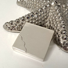 925 Echt Silber Anhänger Kettenanhänger Gravurplatte groß massiv viereckig