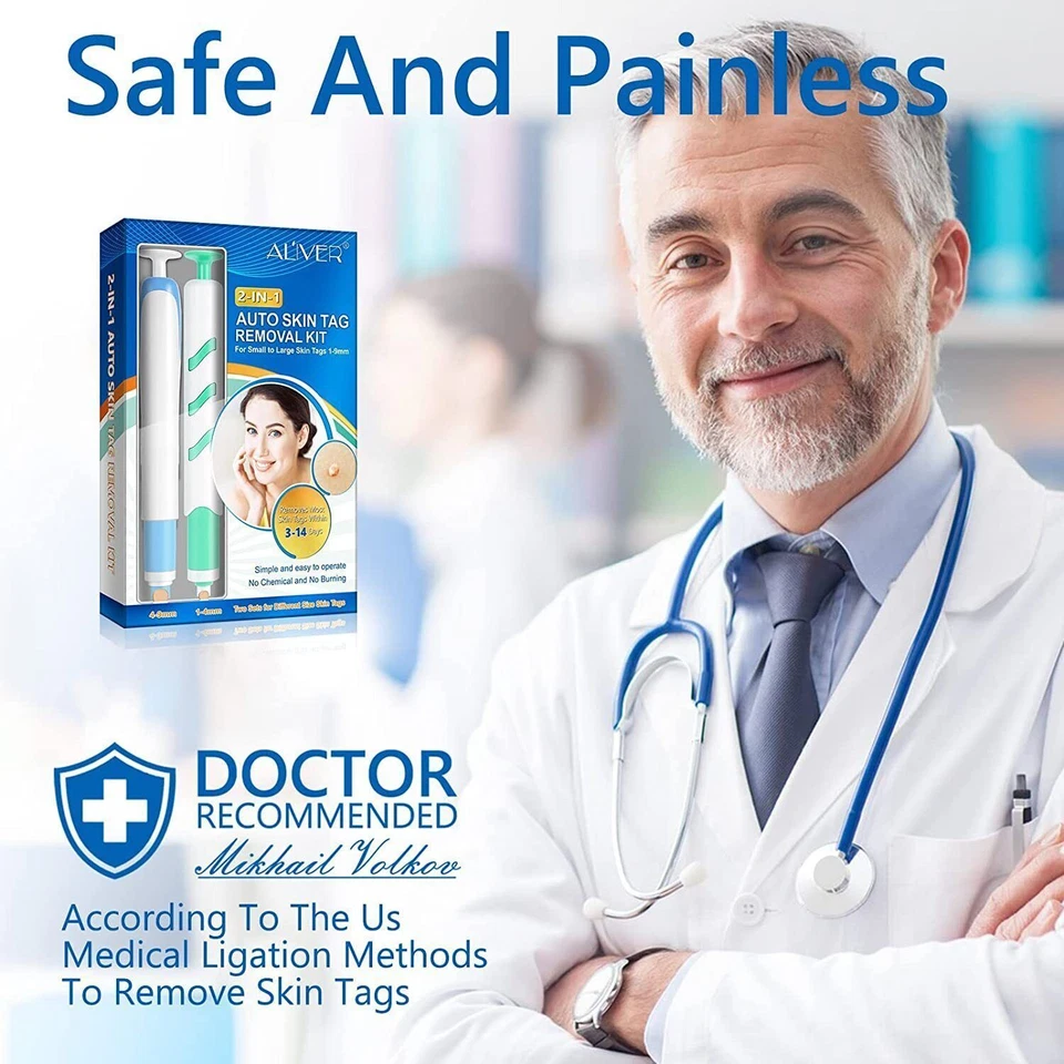 Skin Tag Remover Pen PAINLESS Skin Tag Wart Removal Kit For Small to Large Tags - Image 4 of 4