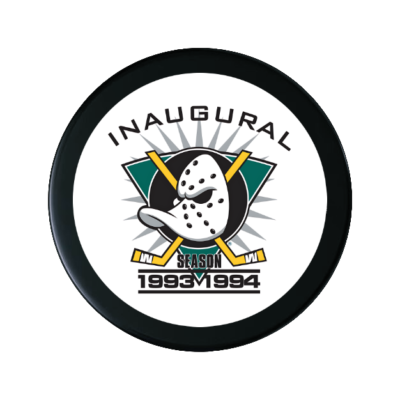 1993 Mighty Ducks of Anaheim Inaugural Season Souvenir Hockey Puck