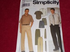    SIMPLICITY 9469 - MEN'S TWO STYLE SHIRT-SHORTS-TIE  PANTS PATTERN 38-44 FF