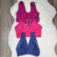 DKNY bralette bundle Size M Medium Pink Blue Lot Of 3