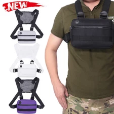 Tactical Chest Rig Bag Vest Front Pouch Molle Airsoft Hunting Paintball Pack Men