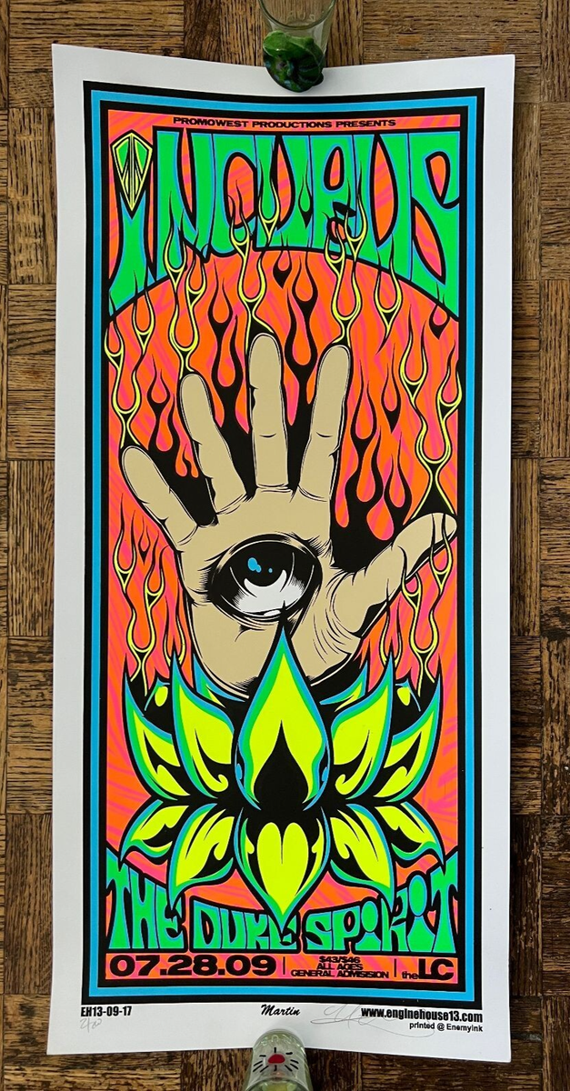 INCUBUS 2009 TOUR COLUMBUS OHIO CONCERT TOUR POSTER SILKSCREEN k