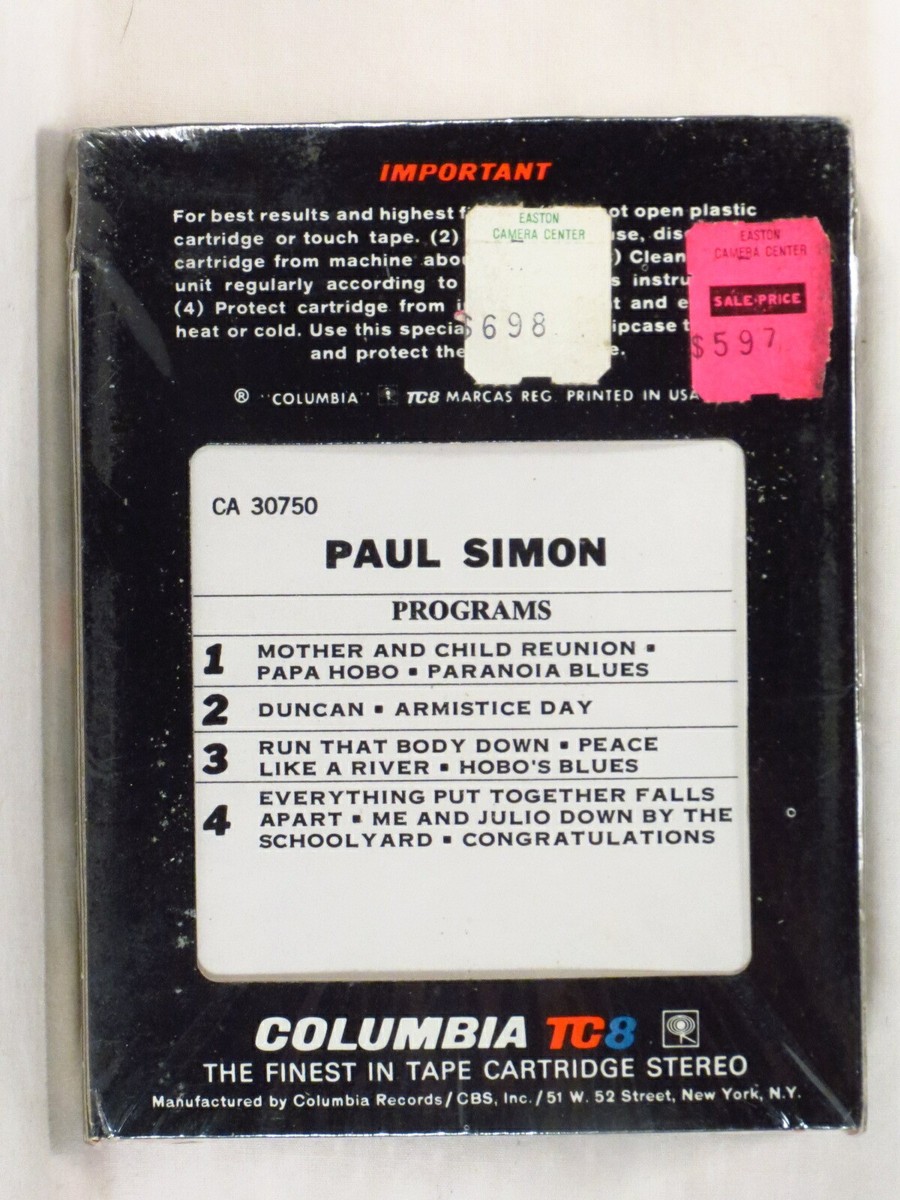 PAUL SIMON ‎– S/T 1976 1st 1972 US 8-Track tape FACTORY