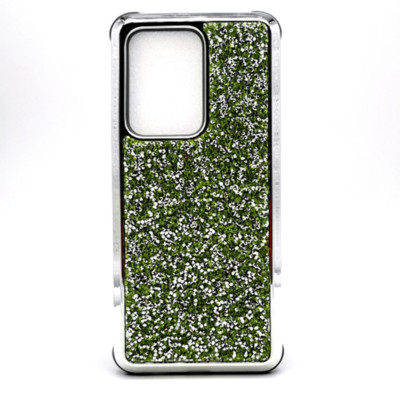 For Samsung S20 Ultra 6.9'' Dual Layer Glitter Rubber Case GREEN