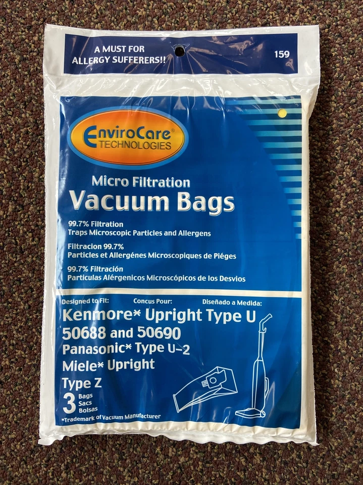 EnviroCare Replacement Vacuum bags for Kenmore Upright Type U, Panasonic… - Image 2 of 3