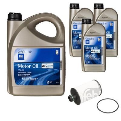 FEBI BILSTEIN Ölfilter 8L GM 5W-30 dexos2 Longlife für Chevrolet Cruze