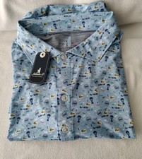 NWT LARGE JOHNNIE O Top Shelf Featherweight Polo Air Mail MSRP 110