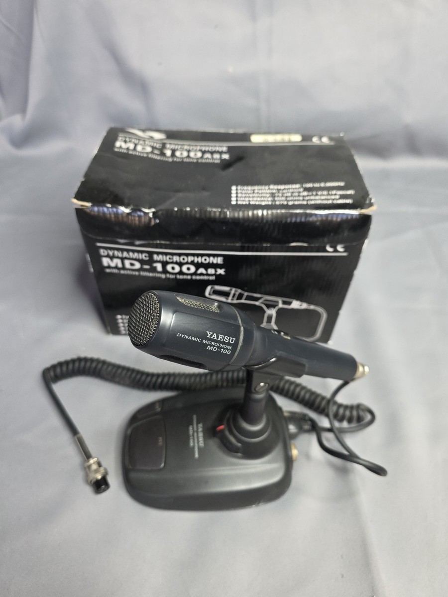 Yaesu MD-100A8X Desk Mic 8-Pin Dynamic Ham Radio w/Box Tested
