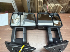Used Smoke Power Heated Tow Mirrors Fit 2007-2014 Chevy Silverado Gmc Sierra