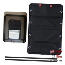 RV Door Window Shade Cover - Magnetic Blackout - 25"L x 16"W - Black Magnetic