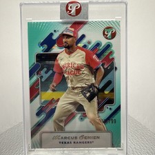 2025 Topps Pristine Marcus Semien Aqua Refractor #/199 Rangers #252