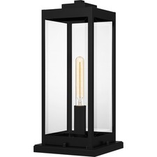 Quoizel WVR9107 Westover 19" Tall Outdoor Pier Mount Post Light - Black