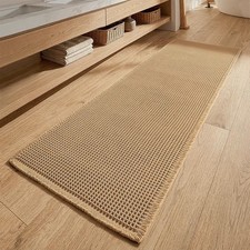 Waffle Bathroom Runner Rugs Super Absorbent Non Slip Bath Rug Upgraded Soft