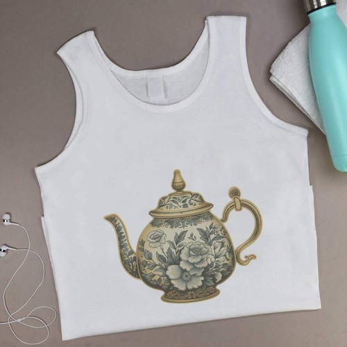 'Antique Vintage Teapot' Adult Vest / Tank Top (AV051568) - Afbeelding 2 van 10