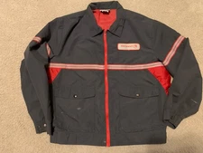 Official Vintage Northwest Airlines Employee Jacket CINTAS Made USA L-R Disney