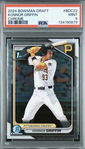 2024 Bowman Draft Konnor Griffin Chrome 1st Bowman PSA 9 Mint Pirates