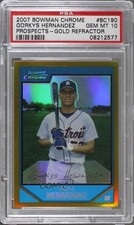 2007 Bowman Chrome Prospects Gold Refractor 43/50 Gorkys Hernandez PSA 10 4r3