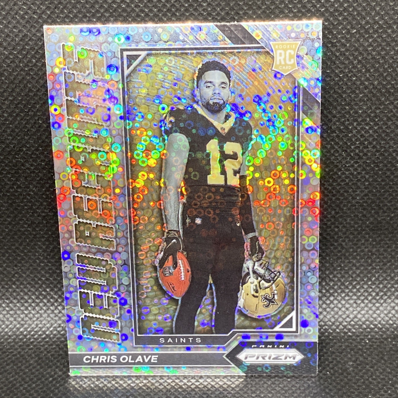 2022 Prizm - Chris Olave New Recruits No Huddle Disco Prizm #NR-6 Saints (RC)