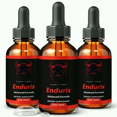 Endurix Drops Mens Health, Premium Liquid Formula Lasting Performance - 3 Pack