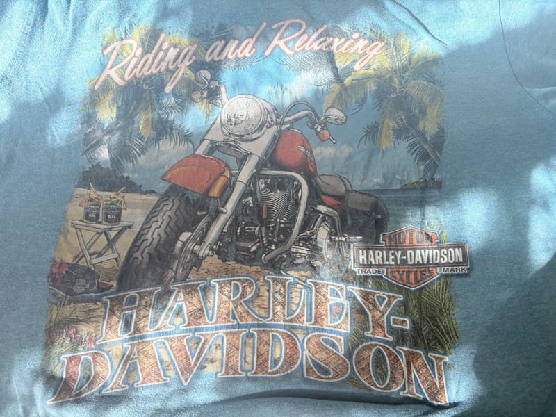 Harley-Davidson Tshirt Large Gray Top  S/S Graphic Jamaica EUC