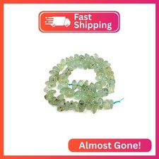 Adabele 15 Inch Natural Green Prehnite Crystal Irregular Gemstone Flat Coin Chip