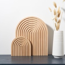 Homtik Set of 2 Wooden Arch Boho Decor - Mid Century Modern