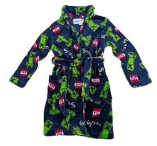 Minecraft Fleece Soft Bathrobe Boys 6/7 Belted