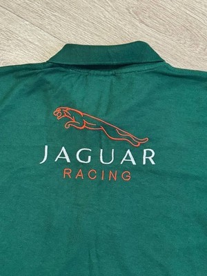 00s JAGUAR RACING ピットシャツ 半袖 L 緑 刺繍 企業ロゴ Jaguar Racing F1 Team Sponsor Polo T-shirt | eBay