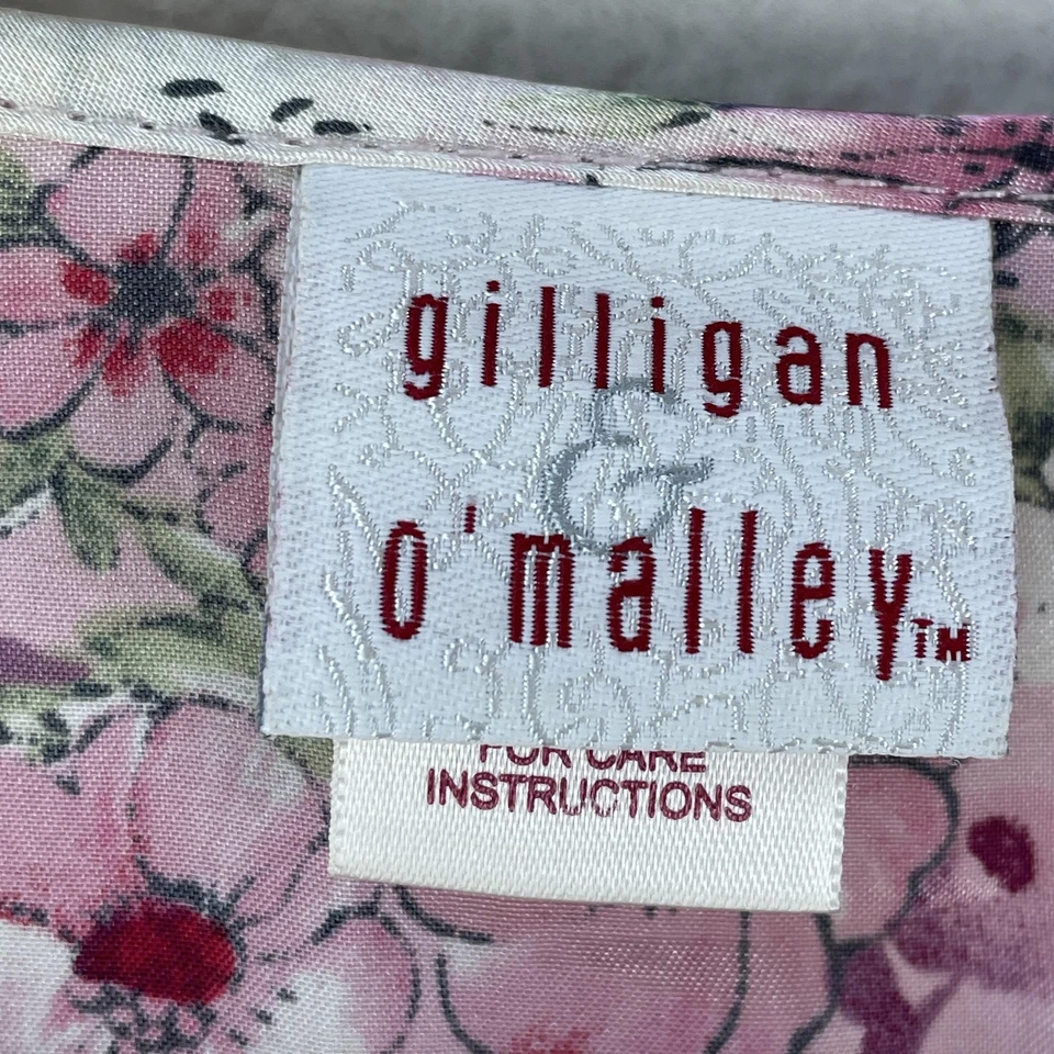 Conjunto de bata Gilligan O'Malley para mujer XXXL rosa floral satinado encaje ribete salón Foto 4 de 4