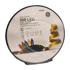 GE 300 Ct Microbright Color Choice Warm White Multicolor LED Light String Reel