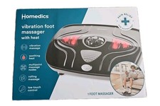 Homedics Vibration Foot Massager Soothing Heat Black New Rolling Pain Relief